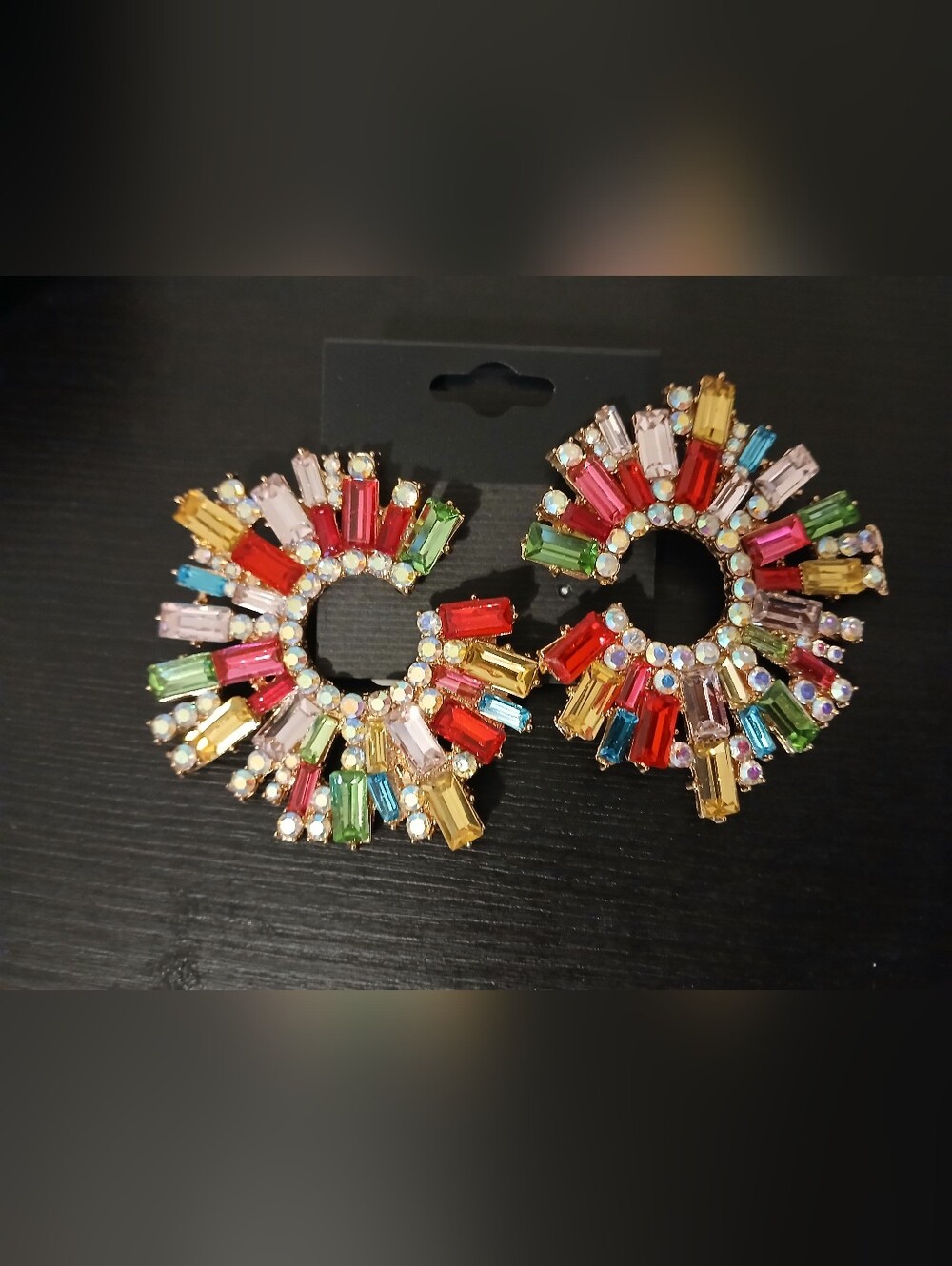 Sunflower Rhinestone Earrings